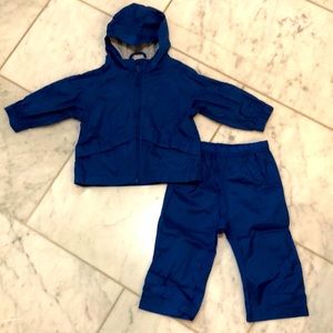 LL Bean infant rain jacket and pants, size 12-18 months